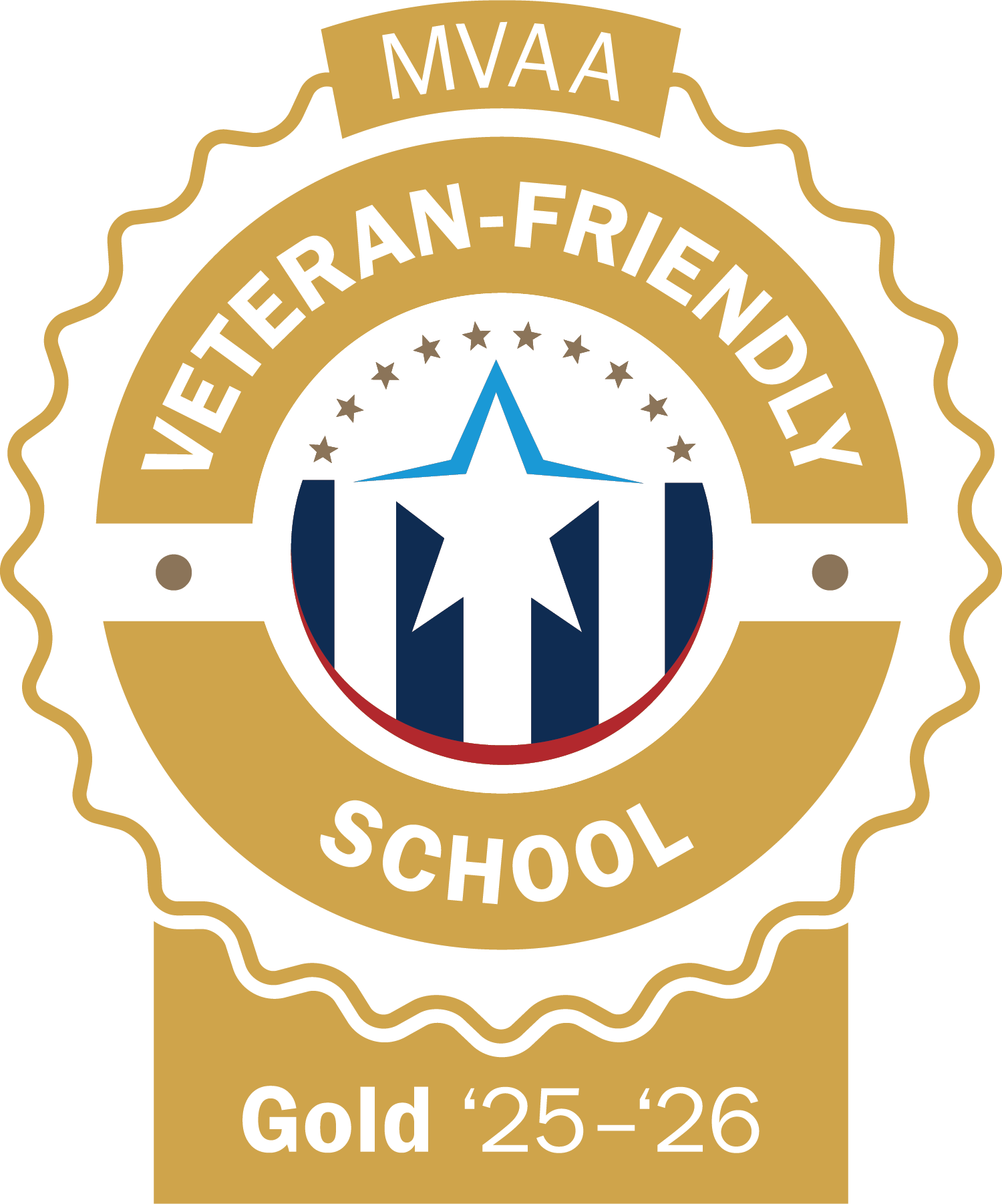 MVAA Veteran-Friendly School - Gold '26-'26 logo