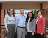Photo of Lisa Lund and Connie Stewart in front of MCC Sidney Bank