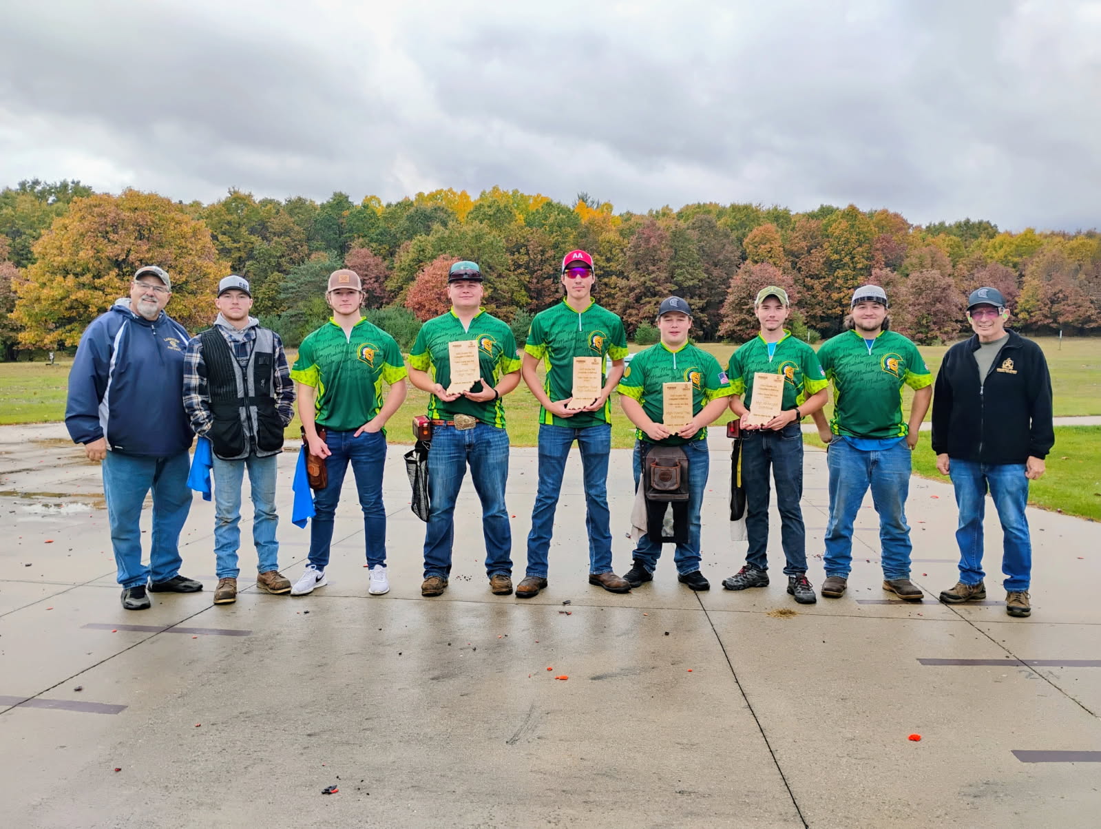 Team photo of the Clay Target team at the Hoosier Classic Fall Invite. 