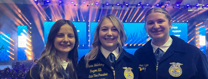 Three MCC Ag Club students at the National FFA Conference.