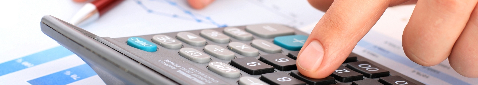 Picture of hands using calculator