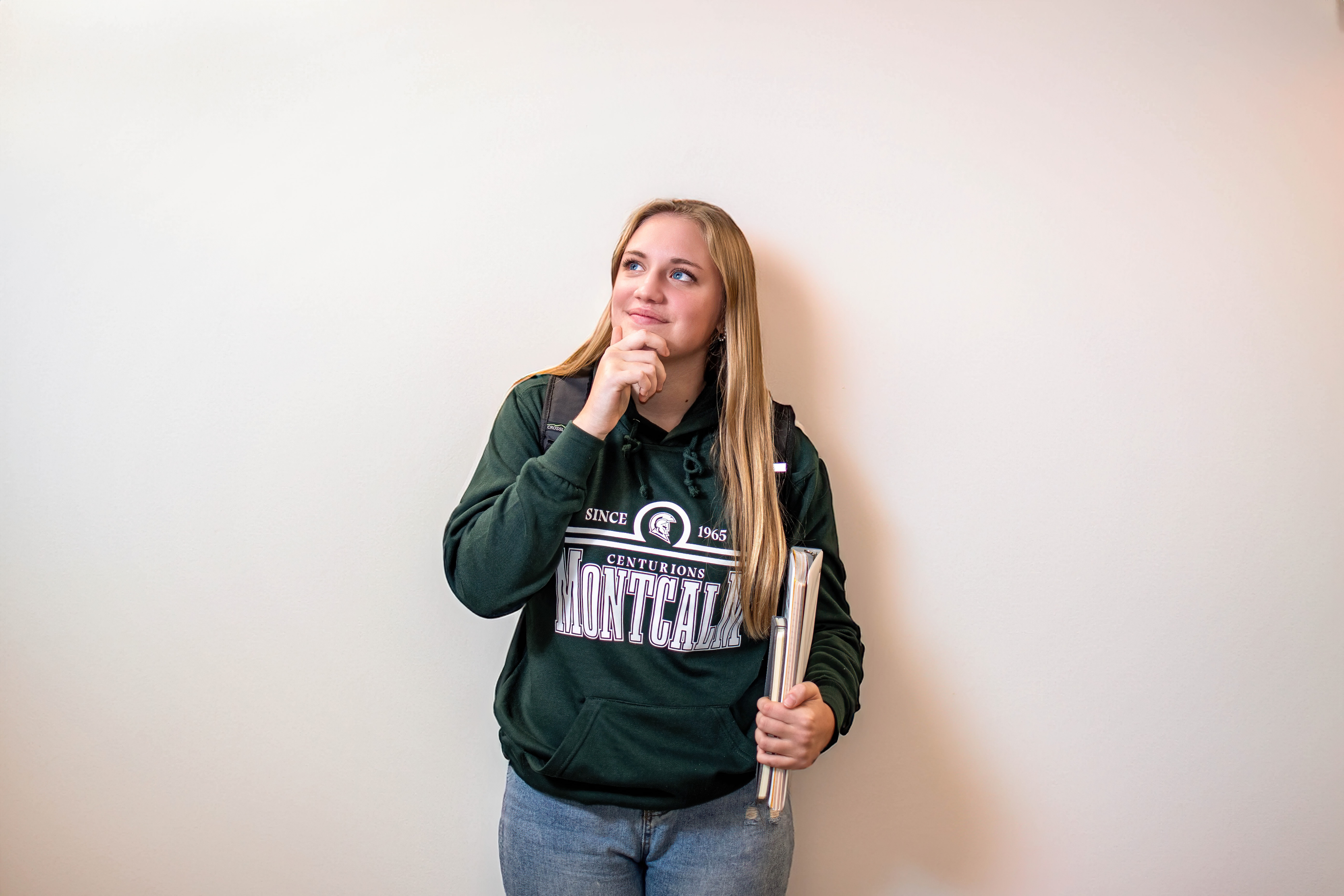 Photo of MCC Student thinking. 