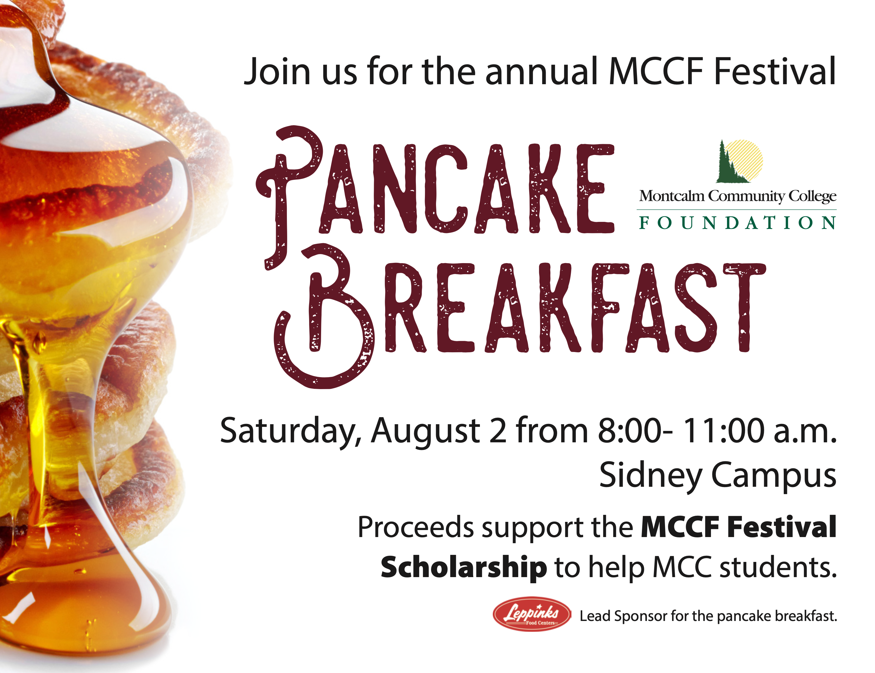 MCCF Pancake Breakfast flyer