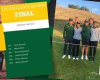 Graphic of MCC Golf team at the LTU Collegiate Kickoff Final. Results third place.